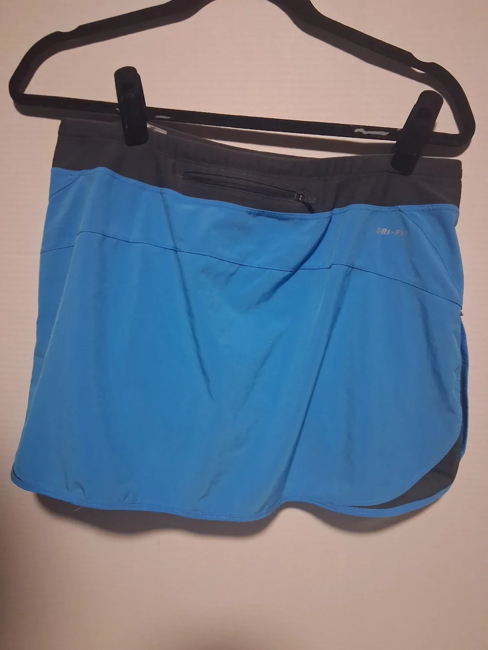 Nike Blue and Black Athletic Skort with Drawstring Waistband Size M